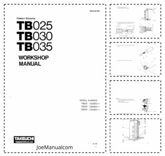 Takeuchi TB025 TB030 TB035 Excavator Service Manual