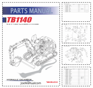 Takeuchi TB1140 Excavator Parts Catalog