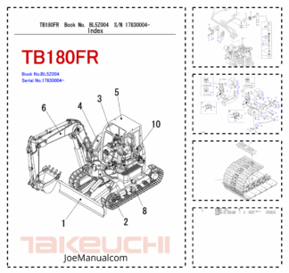 Takeuchi TB180FR Excavator Parts Manual