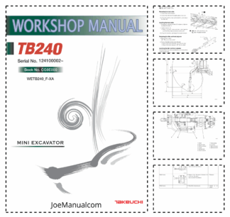 Takeuchi TB240 Excavator Service Manual