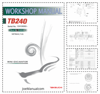 Takeuchi TB240 Excavator Workshop Manual 124100002-
