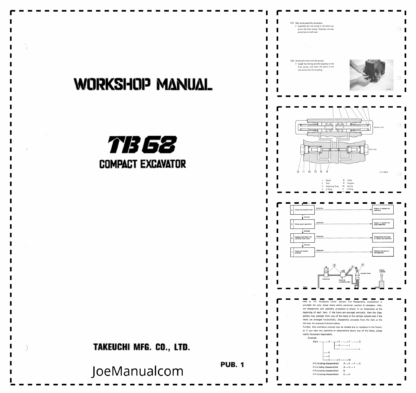 Takeuchi TB68 Compact Excavator Workshop Manual - JoeManual.com
