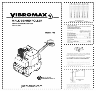 Vibromax 70B Walk Behind Roller Service Manual