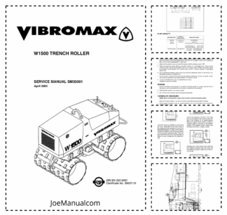 Vibromax W1500 Trench Roller Service Manual Rev 04-2003