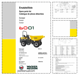 Wacker Neuson 6001AD Dumper Parts Catalog