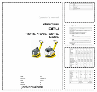 Wacker Neuson DPU6555 Operators Manual