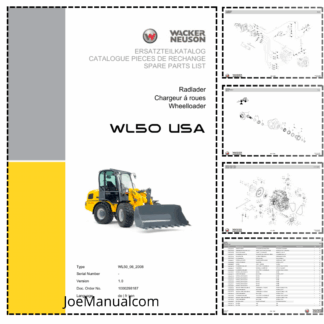 Wacker Neuson WL50 USA Wheel Loader Parts Catalog