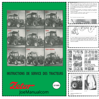 Zetor 5211 5245 6211 5245 7211 7245 7711 7745 7245 Tractors Operation Manual DE