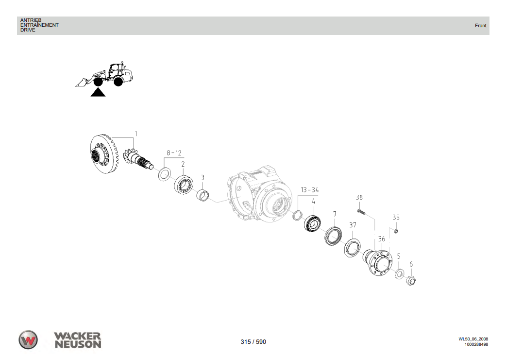 Wacker Neuson WL50 USA Wheel Loader Parts Catalog - Image 9