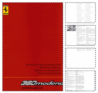 Ferrari 360 Modena Workshop Manual Vol 1