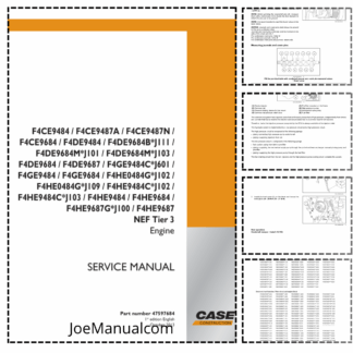 CASE F4CE948 Series Tier 3 Engine Service Manual
