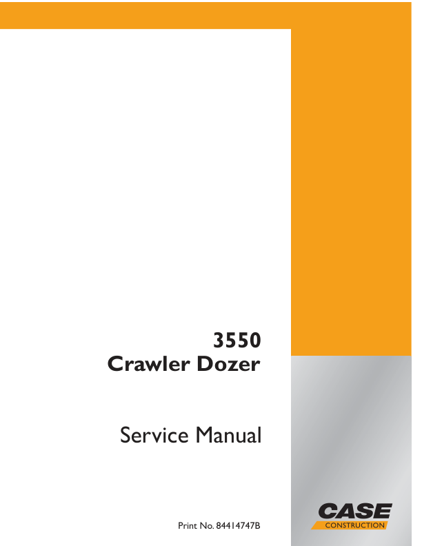 CASE 3550 Crawler Dozer Service Manual 84414747 - Image 2
