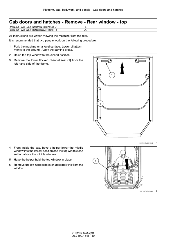 CASE 580N Backhoe Loader Service Manual 71114480 PIN HBZN - Image 11