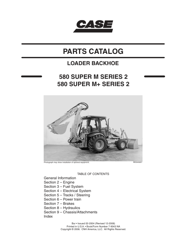 CASE 580 Super M 580 Super M+ Series 2 Backhoe Loader Parts Catalog 79043NA - Image 2