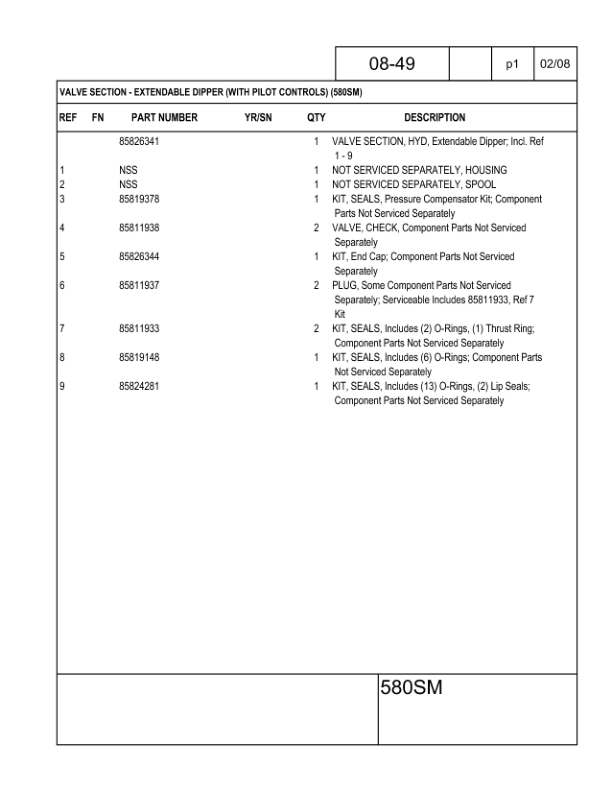CASE 580 Super M 580 Super M+ Series 3 Backhoe Loader Parts Catalog 87632284NA - Image 14
