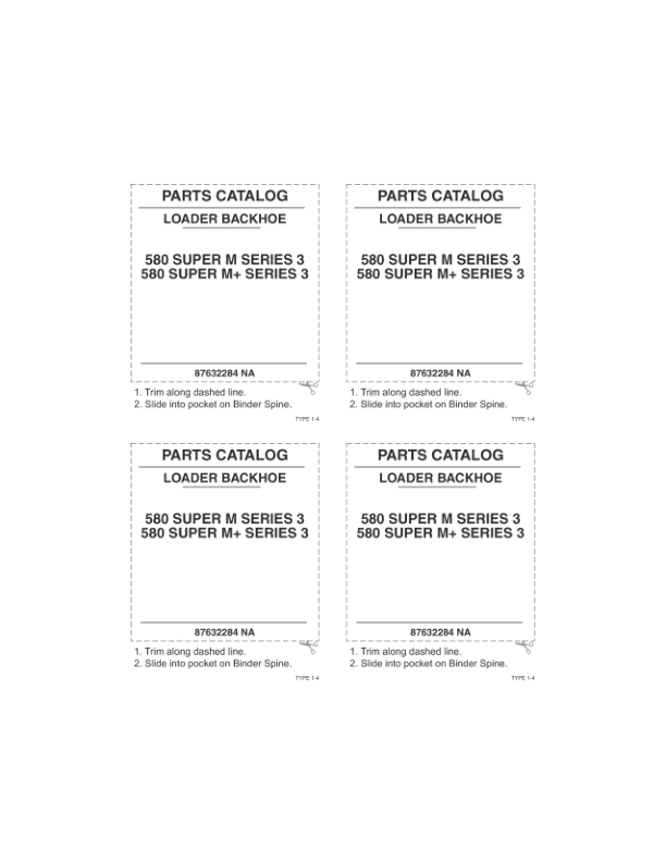 CASE 580 Super M 580 Super M+ Series 3 Backhoe Loader Parts Catalog 87632284NA - Image 2