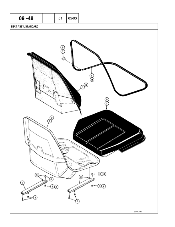 CASE 580 Super M Backhoe Loader Parts Catalog 7-6091NA - Image 12