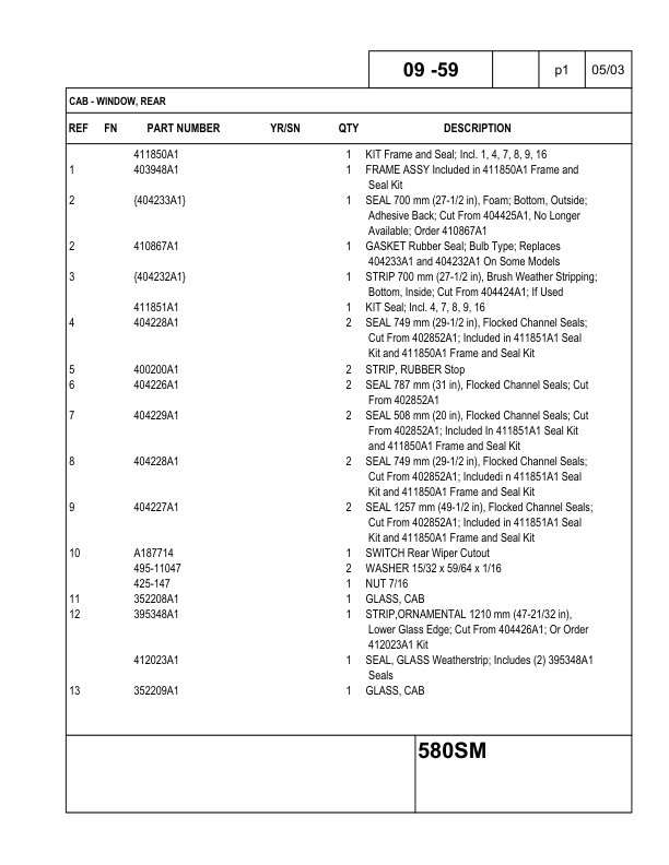 CASE 580 Super M Backhoe Loader Parts Catalog 7-6091NA - Image 13