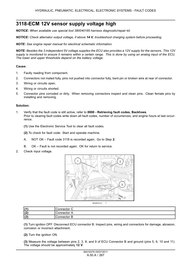 CASE 580N 580SN-WT 590SN Backhoe Loader Service Manual 84516378 - Image 9