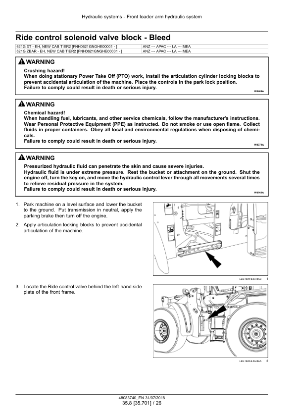 CASE 621G 721G Tier 2 Wheel Loader Service Manual 48083740 - Image 8