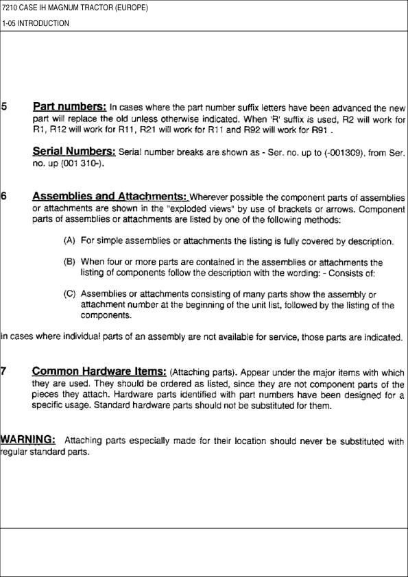 CASE 7210 7220 Magnum Tractor Parts Catalog EU - Image 6