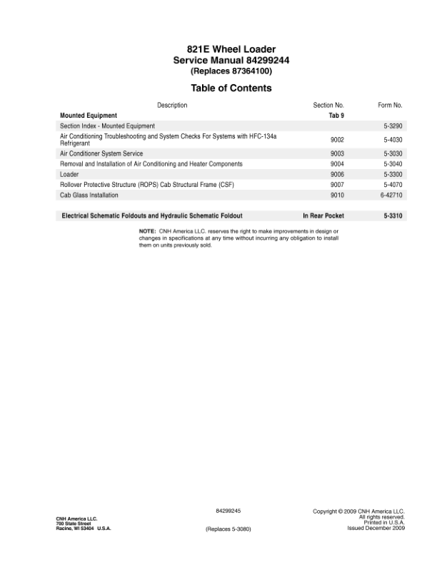 CASE 821E Tier 3 Wheel Loader Service Manual 84299244 - Image 6