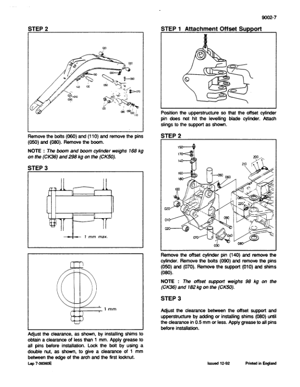 CASE CK36 CK50 Excavators Service Manual 738181GB - Image 8