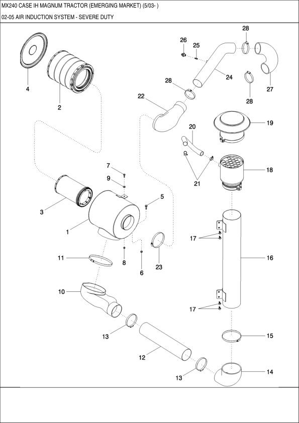 CASE MX240 Magnum Tractor Parts Catalog Printed Book - Image 3