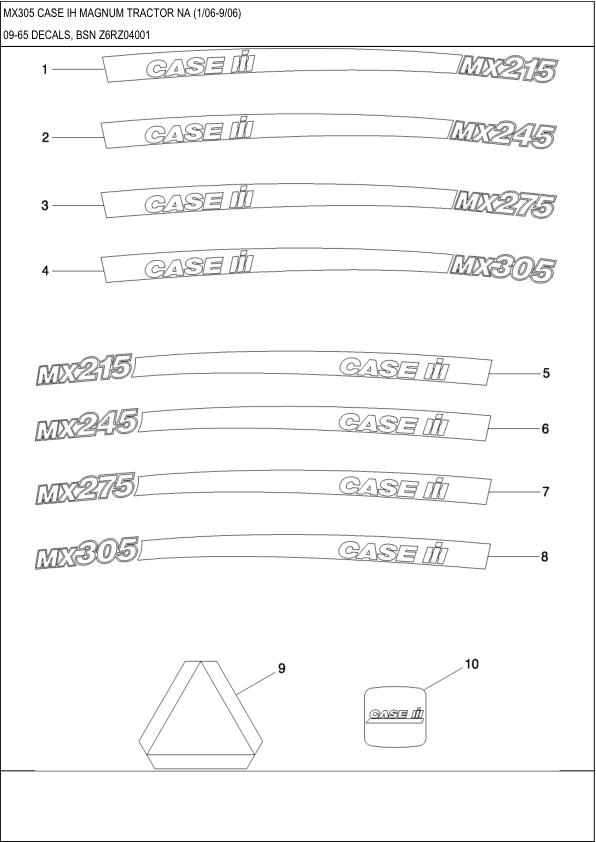 CASE MX305 Magnum Tractor Parts Catalog Printed Book - Image 4