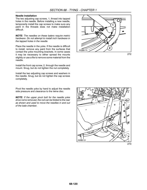 CASE SBX520 530 540 550 Baler Service Manual - Image 11