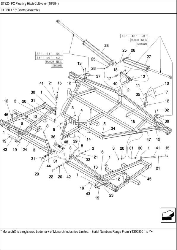 CASE ST820 FC Floating Hitch Cultivator Parts Catalog - Image 3