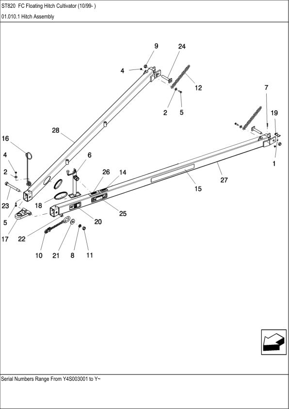 CASE ST820 FC Floating Hitch Cultivator Parts Catalog - Image 4