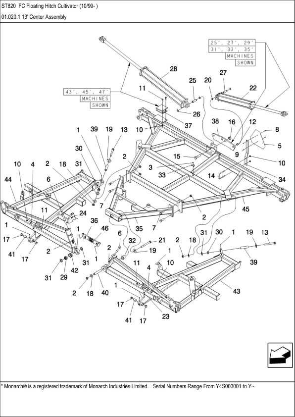 CASE ST820 FC Floating Hitch Cultivator Parts Catalog - Image 6