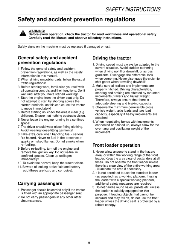 Fendt 900 Vario Tractor Operating Manual - Image 11