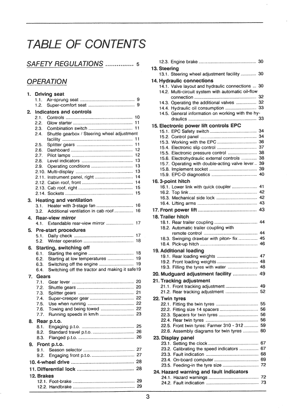 Fendt Farmer 307 308 309 310 311 312 Turbo Turbomatic Tractors Operation Manual - Image 5