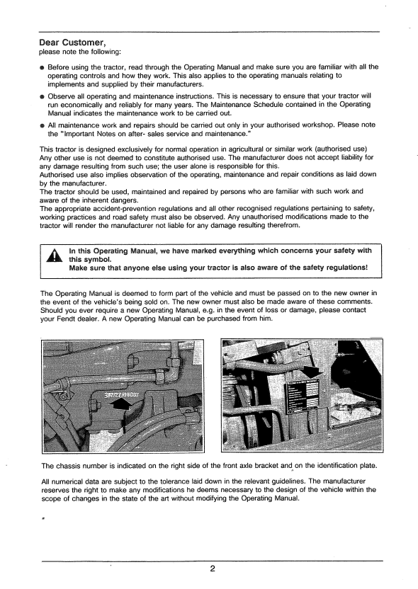 Fendt Farmer 307 308 309 310 311 312 Turbo Turbomatic Tractors Operation Manual - Image 4