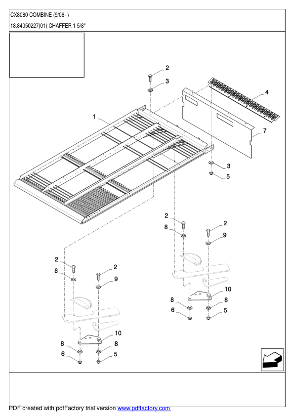 New Holland CX8080 Combine Parts Catalog - Image 9