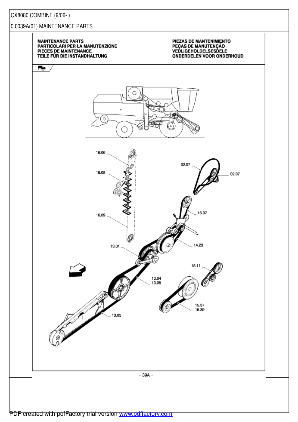 New Holland CX8080 Combine Parts Catalog - Image 4
