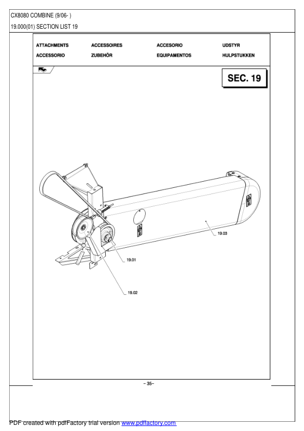 New Holland CX8080 Combine Parts Catalog - Image 5