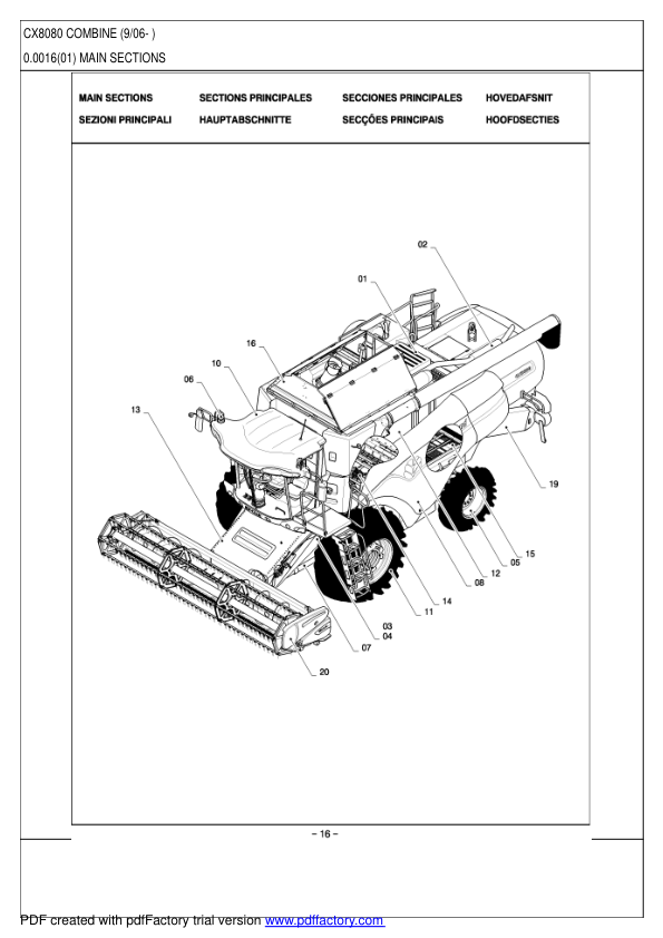 New Holland CX8080 Combine Parts Catalog - Image 2