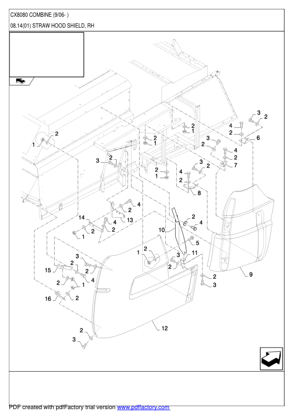 New Holland CX8080 Combine Parts Catalog - Image 7