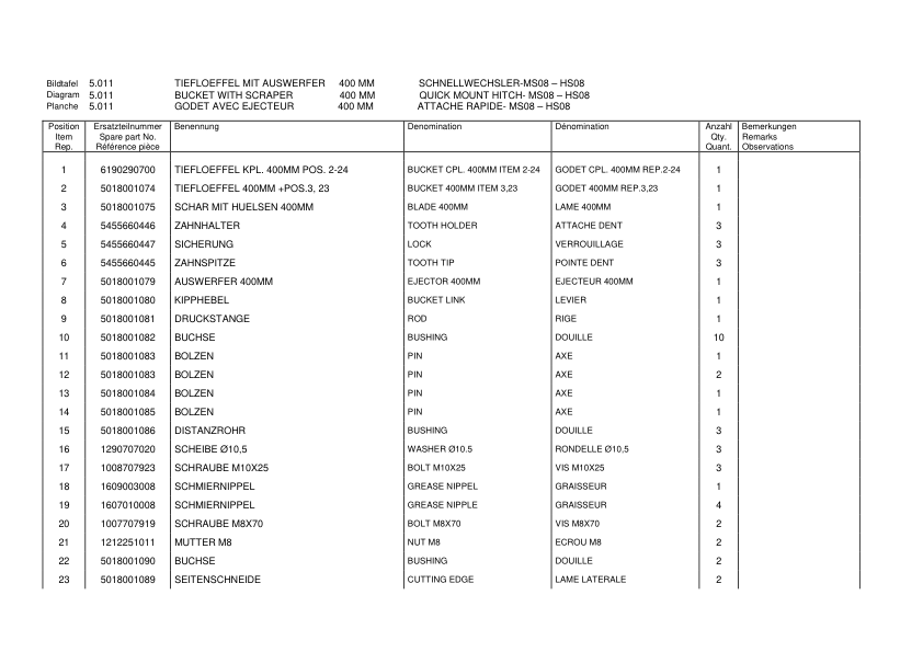 Terex TC75 Excavator Parts Catalog - Image 10