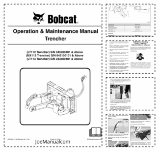 Bobcat LT112 LT113 MX112 Trencher Operation and Maintenance Manual v2