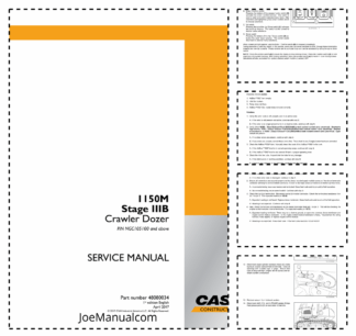 CASE 1150M Stage IIIB Crawler Dozer Service Manual 48080034