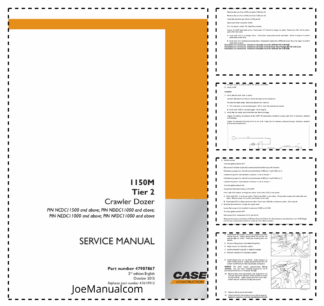 CASE 1150M Tier 2 Crawler Dozer Service Manual PIN NCDC NDDC NEDC NFDC