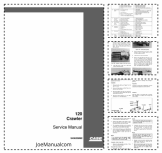 CASE 120 Crawler Excavator Service Manual