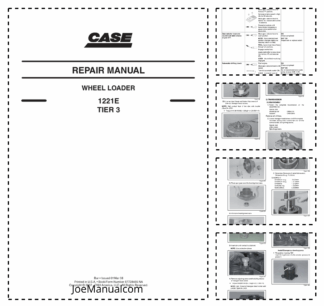 CASE 1221E Tier 3 Wheel Loader Repair Manual 87728465NA