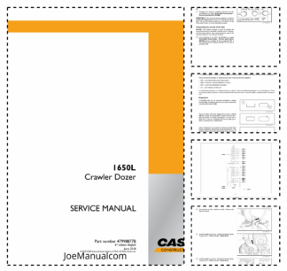 CASE 1650L Crawler Dozer Service Manual