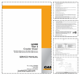 CASE 1650M Tier 2 Crawler Dozer Service Manual PIN NCDC NDDC NEDC NFDC