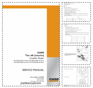 CASE 1650M Tier 4A Crawler Dozer Service Manual PIN NCDC NDDC NEDC NFDC